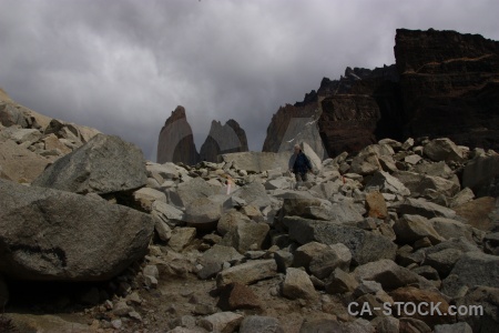 Rock sky chile torres del paine circuit trek.