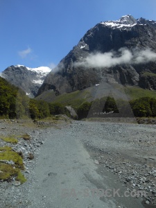 Rock sky south island mountain cloud.