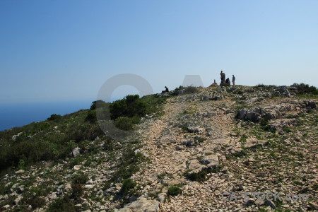 Rock sumit montgo climb javea spain.