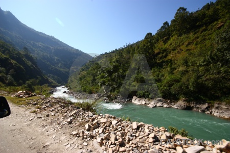 Rock water south asia mountain river.