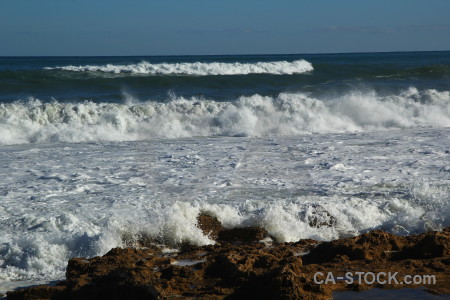 Rock wave europe sea spain.