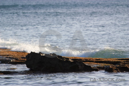 Rock wave sea surface water.