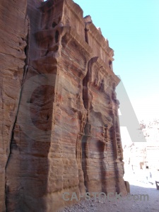 Rock western asia archaeological petra carving.