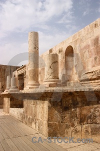 Roman ancient ruin column jordan.