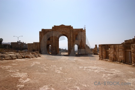 Ruin asia roman jarash block.