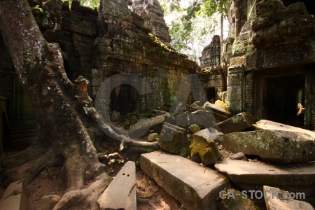 Ruin building cambodia sky lichen.