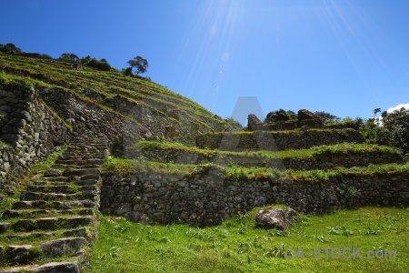 Ruin inca peru altitude south america.