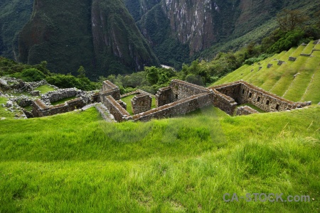 Ruin peru mountain altitude grass.