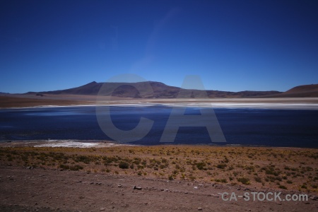 Salt flat mountain desert landscape atacama.