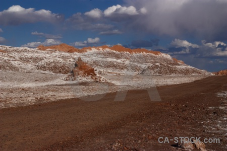 San pedro de atacama salt rock cordillera la sal landscape.