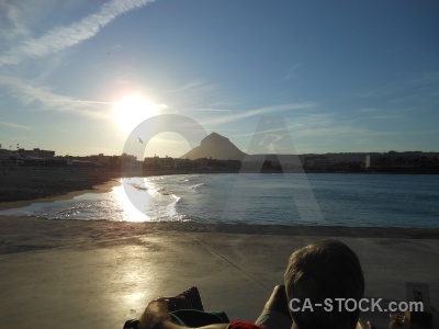 Sand mountain sky sunset javea.