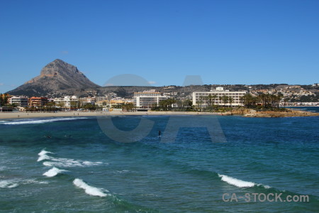 Sea javea coast europe spain.