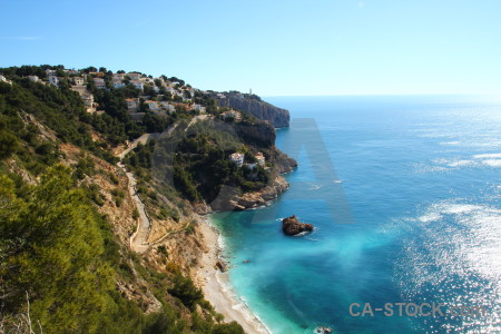 Sea javea sky cliff spain.