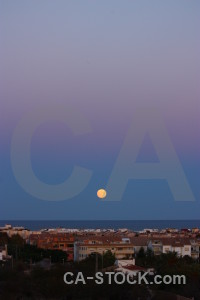 Sea javea spain moon water.