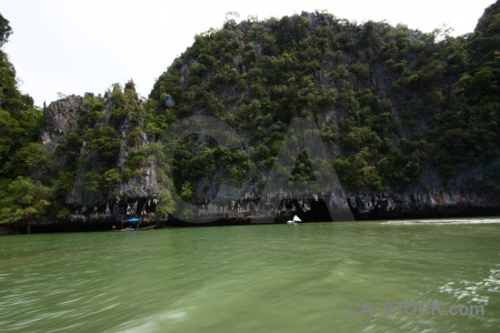 Sea phang nga bay water cloud limestone.