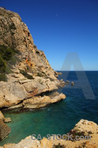 Sea rock spain blue javea.