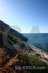 Sea sky spain rock plant.