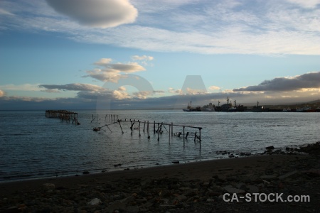 Sea south america water boat sky.