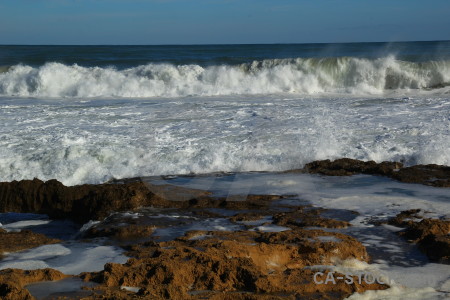 Sea spain javea water rock.