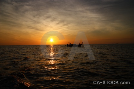 Sea vehicle southeast asia silhouette cloud.