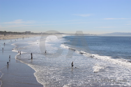 Sea water beach.