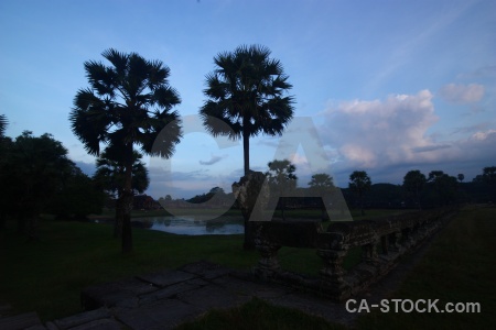 Siem reap asia southeast khmer silhouette.