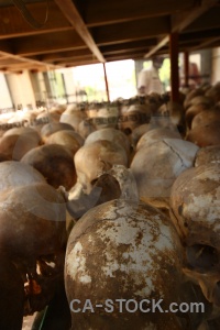 Skull choeung ek cambodia southeast asia mass grave.