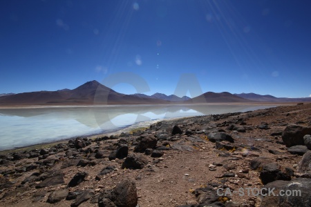 Sky andes landscape rock laguna blanca.