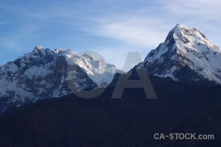 Sky annapurna himalayan south snowcap.