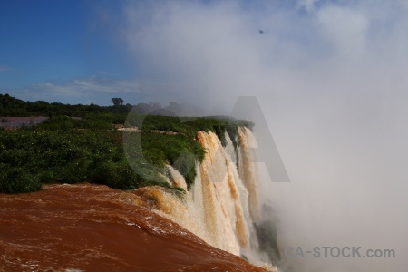 Sky argentina spray river iguassu falls.