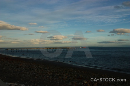 Sky beach sea punta arenas patagonia.