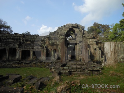 Sky fungus preah khan pillar block.