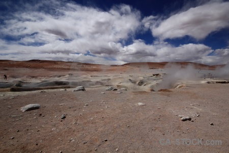 Sky geyser cloud andes bolivia.