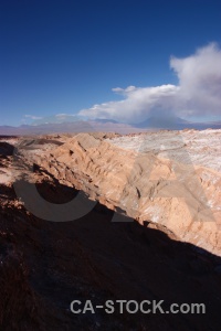 Sky landscape valle de la luna cordillera sal atacama desert.