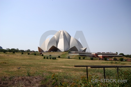 Sky monument new delhi south asia lotus temple.