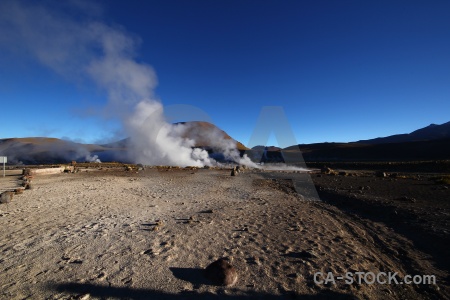 Sky mountain el tatio rock geyser.