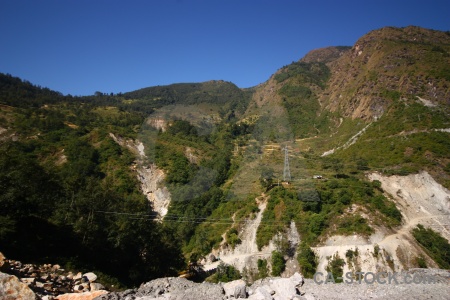 Sky mountain south asia tree araniko highway.