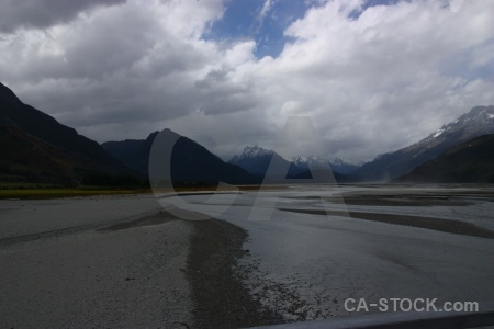 Sky mountain south island landscape cloud.