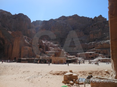 Sky nabataeans cliff rock western asia.