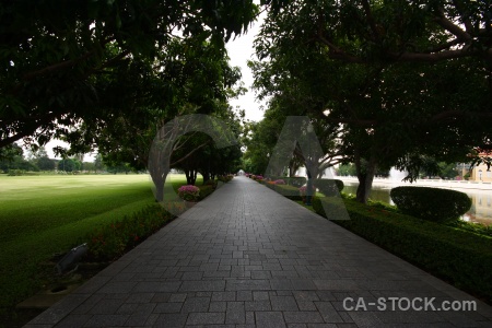 Sky path southeast asia bang pa in palace grass.