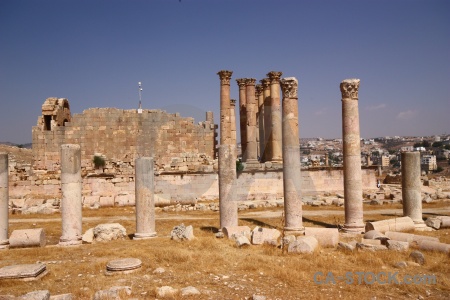 Sky pillar corinthium historic jarash.