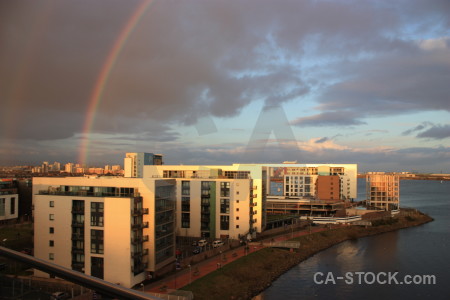 Sky rainbow cloud.