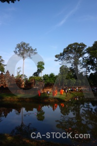 Sky siem reap block pond prasat banteay srei.