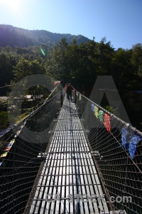 Sky tree araniko highway nepal flag.