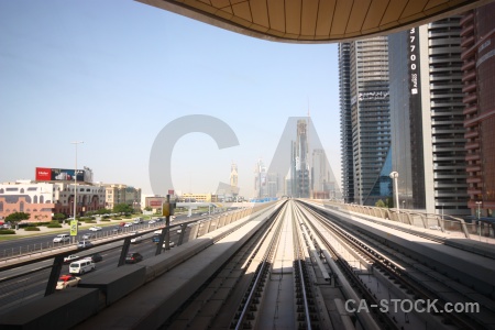 Sky uae asia train track middle east.