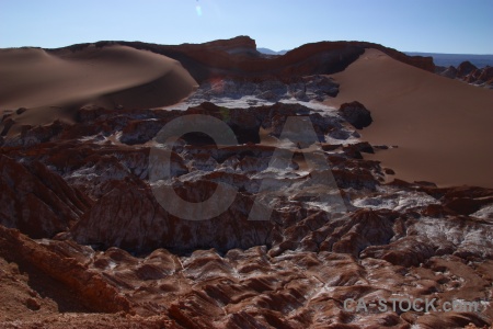 Sky valley of the moon salt mountain rock.