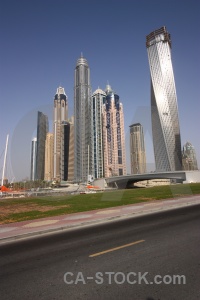 Skyscraper road uae marina sky.