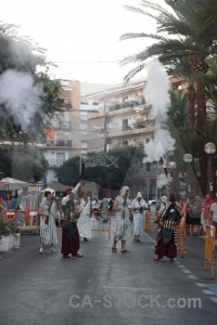 Smoke building person costume spain.