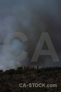 Smoke europe javea spain montgo fire.