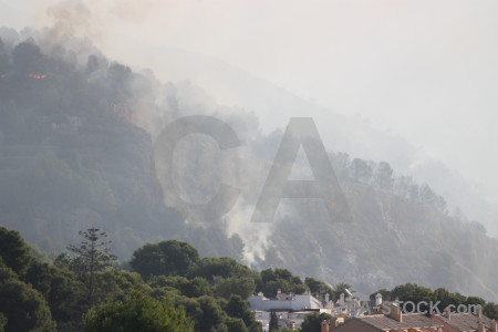 Smoke fire montgo javea spain.